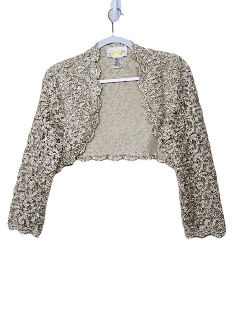 Metallic Lace Bolero Jacket 14 Event Party Black Tie